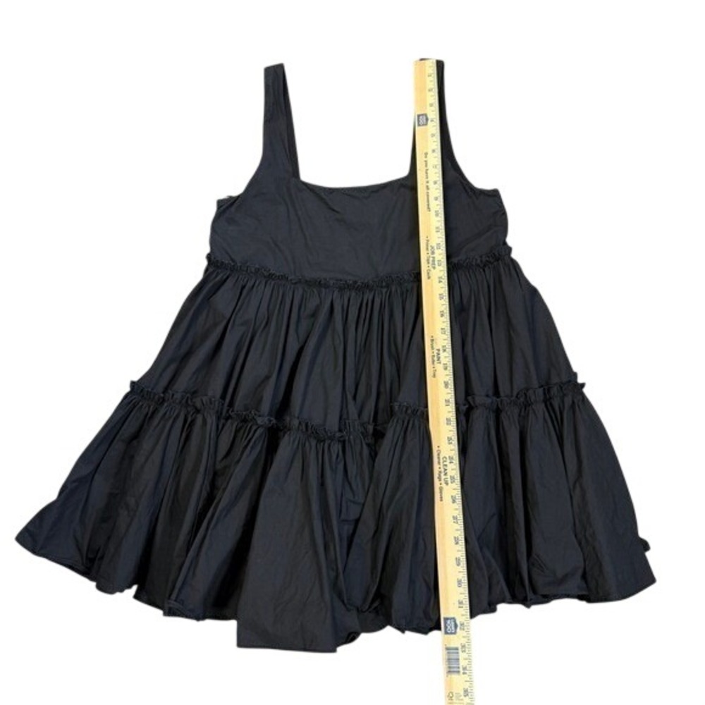 Black Tiered Babydoll‎ Mini Dress Flirty Flowy Boho Chic Summer Aesthetic Size S - Picture 6 of 7